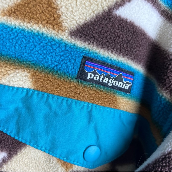 Patagonia Women’s Synchllla Snap-T Fleece Geometric Print Pullover Size M - Picture 6 of 12